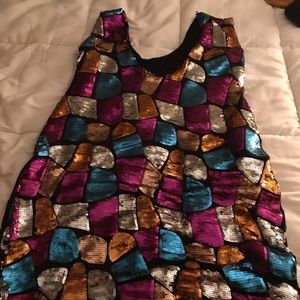 Multicolored sequin dress